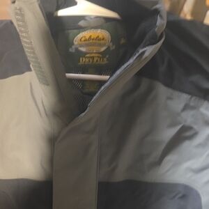 Cabela's Two-Tone Gray Men's Dry Plus Raincoat